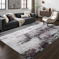 Toneed Abstract Area Rug Modern Washable Rug Soft Non Slip Rug Low Pile for Bedroom Living Room Dining Room Slate Grey 5x7 Feet