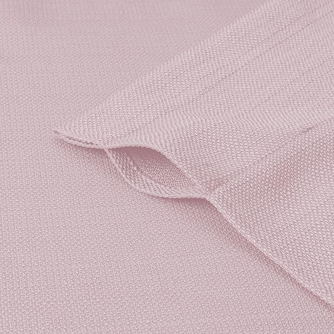 Chyhomenyc Blush Pink Valance for Windows, Light Filtering Faux Linen Textured Small Window Kitchen Curtain, Rod Pocket Short Valance for Bathroom Laundry Basement, 60Wx14L inch, 1 Piece