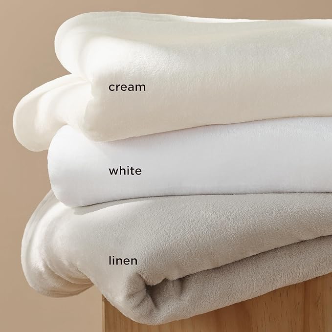 Bedsure Fleece Blankets King Size Cream - Bed Blanket Soft Lightweight Plush Cozy Fuzzy Luxury Microfiber, 108x90 inches