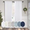 Pitalk White Linen Curtains 90 Inch Length for Living Room 2 Panels Set Back Tab Loop Rod Pocket Semi Sheer Lightweight White Cotton Curtains for Bedroom Family Sitting Room 38 x 90 Inches Long