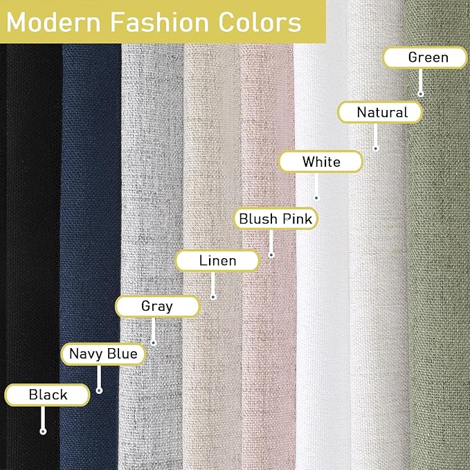 Natural Valances for Windows, Light Filtering Faux Linen Textured Small Short Window Curtain for Bathroom Basement Farmhouse, Rod Pocket Top Half Curtains for Windows, 60Wx22L Inch