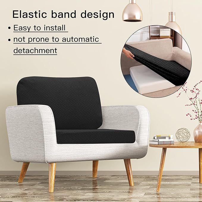 Outdoor Cushion Covers Set,12PCS Patio Furniture Couch Seat Slipcovers, Replacement for Sofa Sectional Chair(Cover，Only)