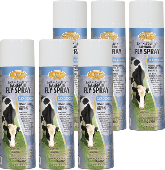 County Vet FarmGard Farm and Dairy Fly Spray -16 oz - (Case of 6) - 349316CVB - Provides Rapid Control of Barn Pests