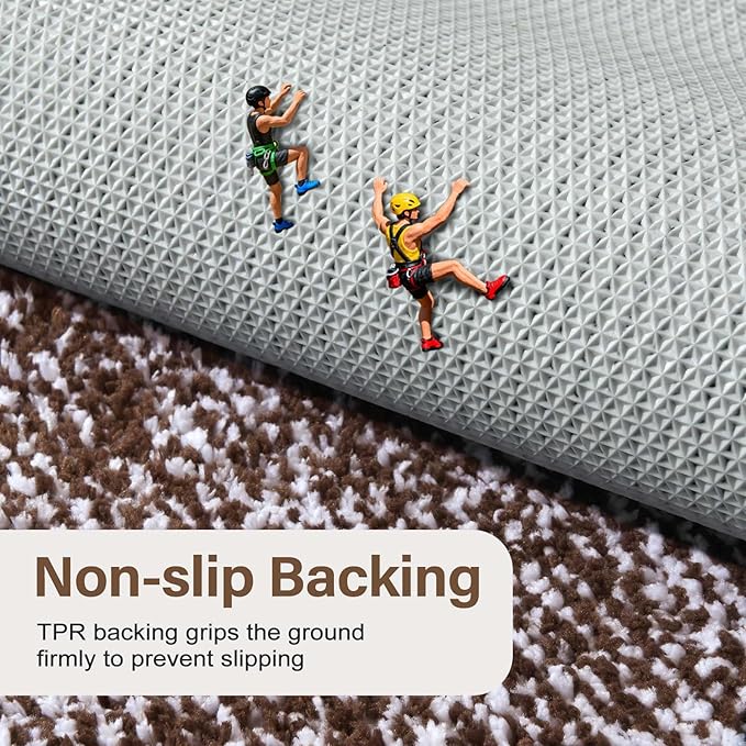 48x32 Large Bathroom Rugs Washable Non Slip, Brown Bath Mat for Bathroom Floor Tub, Soft Absorbent Quick Dry Mats for Shower, Bathtub,Home Decor