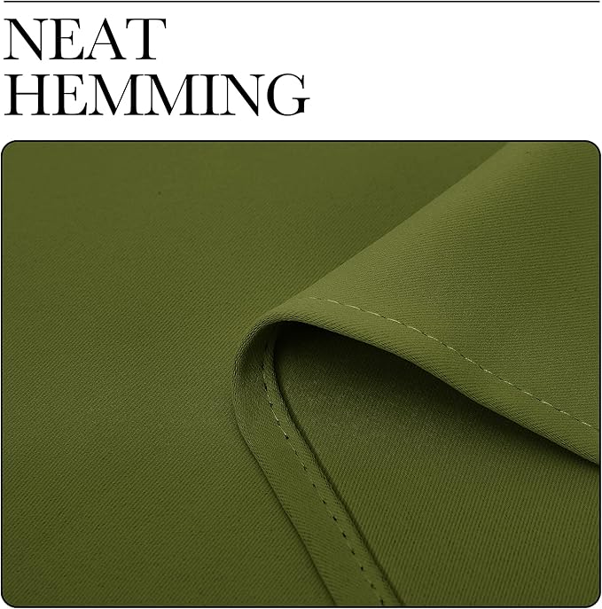 NICETOWN RV Blackout Curtains for Camper Windows, Olive, 34" x 36", Set of 2, Kitchen Curtains, Short Blackout Drapes, Thermal Insulated Rod Pocket Window Treatment Draperies for Nursery