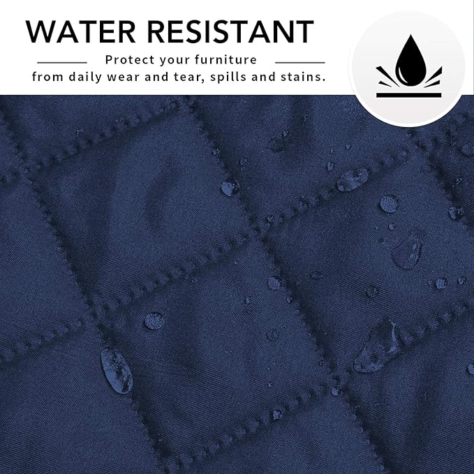 Easy-Going Sectional Couch Covers for Dogs L Shape Sofa Cover Reversible Sofa Slipcover Chaise Lounge Cover Furniture Protector Cover for Pets Dog Cat (42 x 52 inches, Navy/Navy)