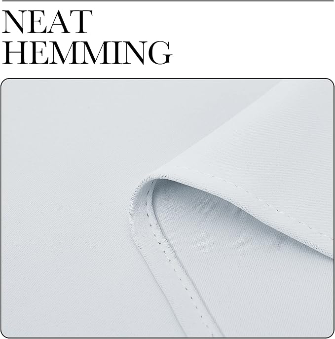 NICETOWN Greyish White Window Curtain Panels - Thermal Insulated Rod Pocket Room Darkening Curtain Sets for Bedroom (Greyish White, 2 Panels, 34 in x 45 in (W x L))