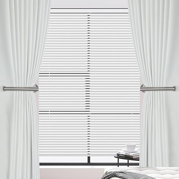 Groleca 2 Pack Adhesive Curtain Holdbacks - No Drill Curtain Tie Backs & Pull Backs (2, Silver)
