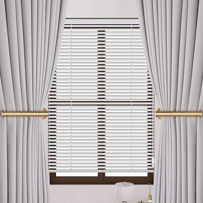 Groleca 6 Pack Adhesive Curtain Holdbacks Curtain Tie Backs Curtain Holdbacks No Drill Curtain Pull Backs Adhesive Curtain Hooks Curtain Holders for Drapes (6, Gold)
