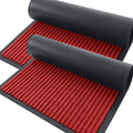 OLANLY Front Door Mat Indoor Outdoor Entrance, 2-Pack 47 x 23 Inch, Waterproof Heavy Duty Doormat, Fade Resistant, Low Profile, Easy Clean Patio Porch Welcome Floor Mats for Entry, Red