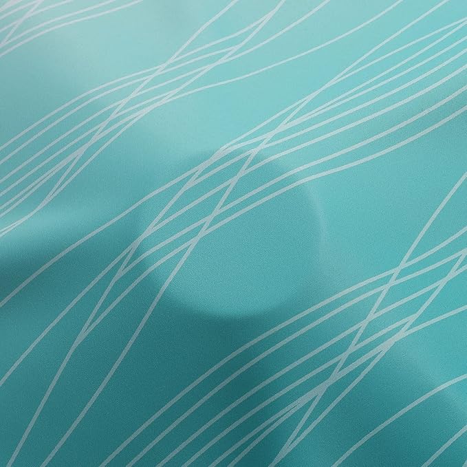 Estelar Textiler Teal and Greyish White Blackout Curtains 63 Inches Long, Room Darkening Grommet Curtains for Bedroom, Thermal Insulated Ombre Blackout Drapes for Living Room, 52Wx63L, 2 Panels