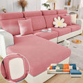 Soothing Home Sofa Covers, Sofa Hero Covers, Wear-Resistant Universal Couch Covers Washable Stretch Sectional Couch Cushion Covers (Pink,Back Cover M)