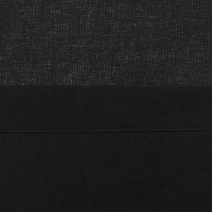 DWCN Black Sheer Curtains Semi Transparent Voile Rod Pocket Curtains for Bedroom and Living Room, 42 x 45 inches Long, Set of 2 Panels