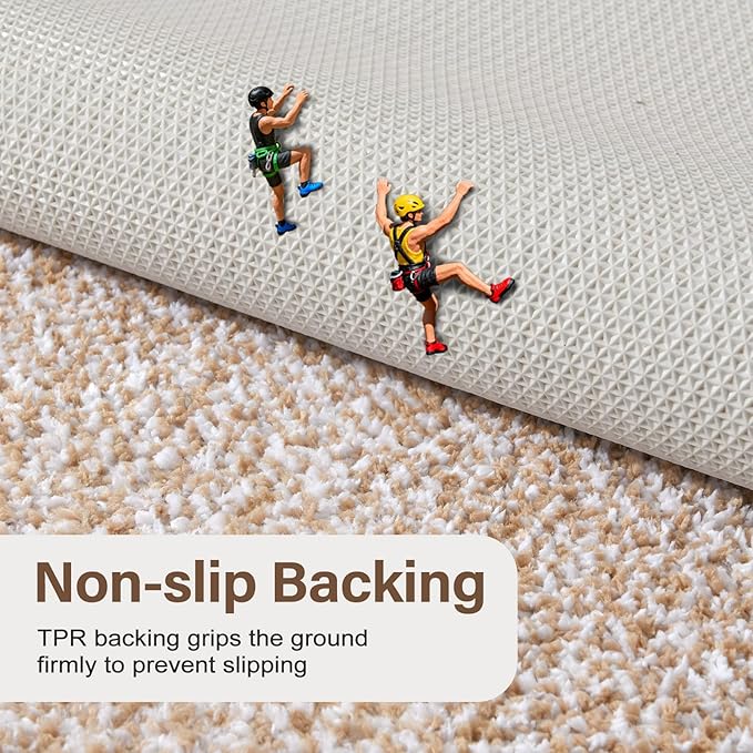 70x24 Long Bathroom Rugs Washable Non Slip, Beige Bath Mat for Bathroom Floor Tub, Soft Absorbent Quick Dry Mats for Shower, Bathtub,Home Decor