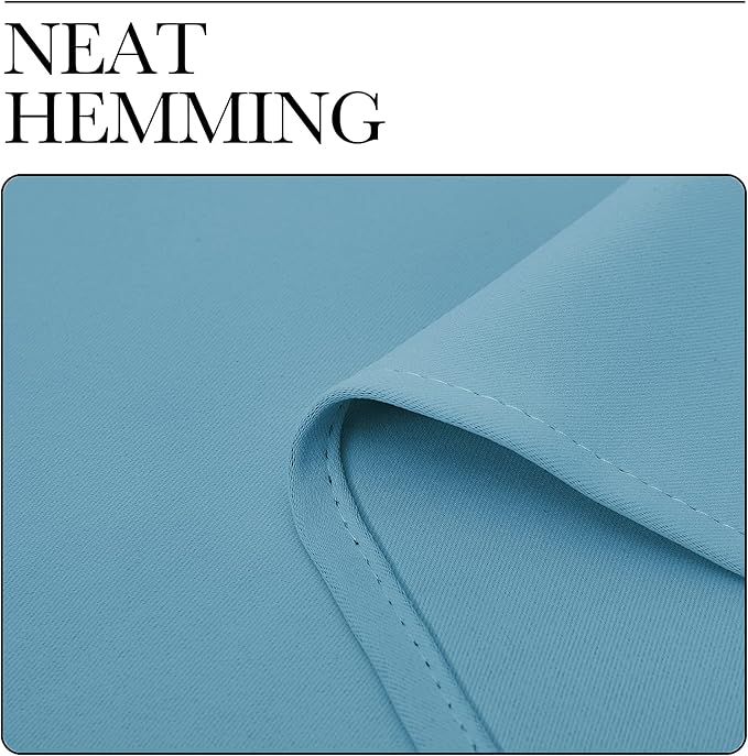 NICETOWN Teal Blue Blackout Curtains 120 inches Length for Living Room, 2 Panels, 55" Wide, Thermal Insulated Long Drapes for Large Window