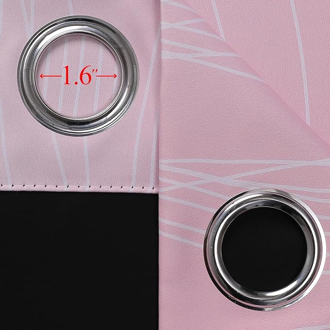 Estelar Textiler Pink and Teal Gradient Blackout Curtains for Bedroom, Thermal Insulated Ombre Drapes 84 Inches Long, Full Room Darkening Energy Saving Curtains for Living Room, 52Wx84L, 2 Panels