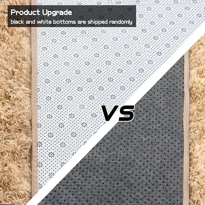 Pionblank Fluffy Small Rug for Bedroom 2x3 Feet, Shag Soft Area Rug, Modern Plush Carpet, Furry Cute Bedside Rug for Kids Girls Boys Room Nursery Decor, Camel