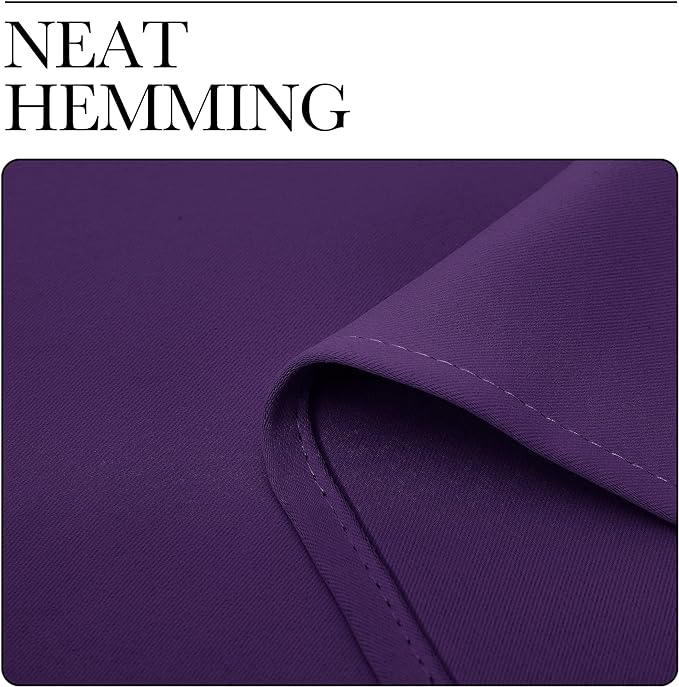 NICETOWN Thick Blackout Curtain and Drapes - Thermal Insulated Grommet Top Window Draperies for Bedroom, Block Out Light Curtain Panel (Royal Purple, 42 x 95, Pack of 2)