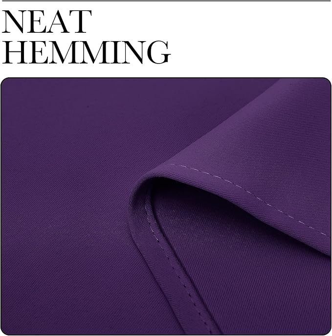 NICETOWN Royal Purple Blackout Curtains 102 inches Length for Living Room, 2 Panels, 55" Wide, Thermal Insulated Long Drapes for Large Window