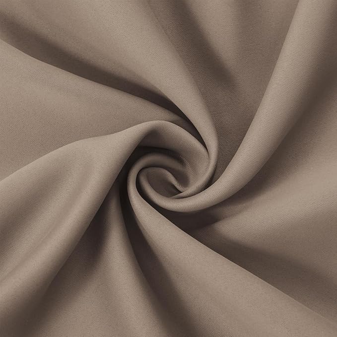 LEMOMO Cappuccino Thermal Blackout Curtains/52 x 72 Inch/Set of 2 Panels Room Darkening Curtains for Bedroom