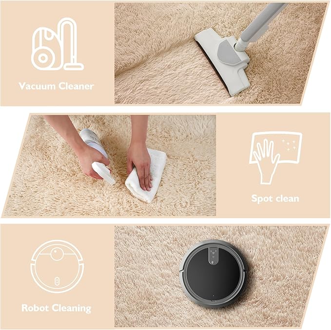 yulidayang Fluffy Round Area Rugs for Bedroom,4'X4'Shag Circle Area Rugs for Girls Room,Non Slip Fuzzy Plush Rug for Kids Room Living Room and Dorm Home Decor Rug