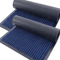 OLANLY Front Door Mat Indoor Outdoor Entrance, 2-Pack 47 x 32 Inch, Waterproof Heavy Duty Doormat, Fade Resistant, Low Profile, Easy Clean Patio Porch Welcome Floor Mats for Entry, Blue