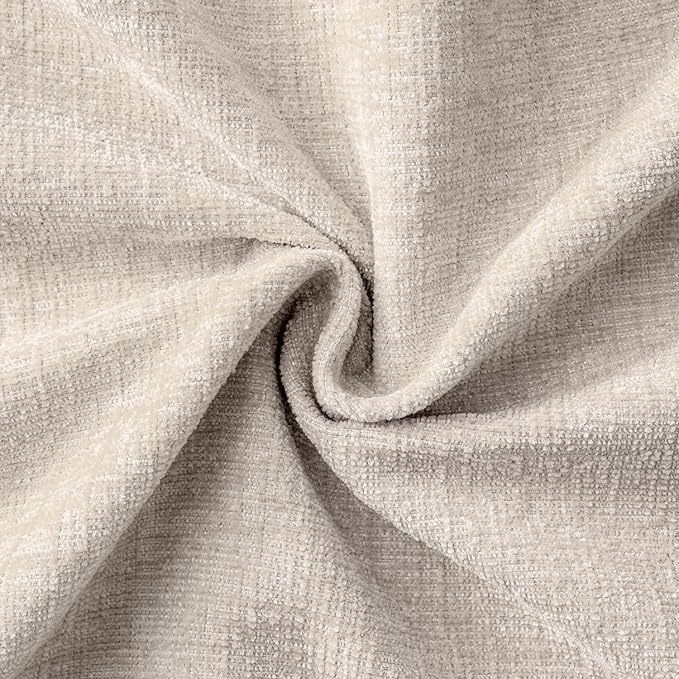 MIULEE Pack of 2 Couch Throw Pillow Covers 12x20 Inch Soft Light Brown Chenille Lumbar Pillow Covers for Sofa Living Room Solid Dyed Cases