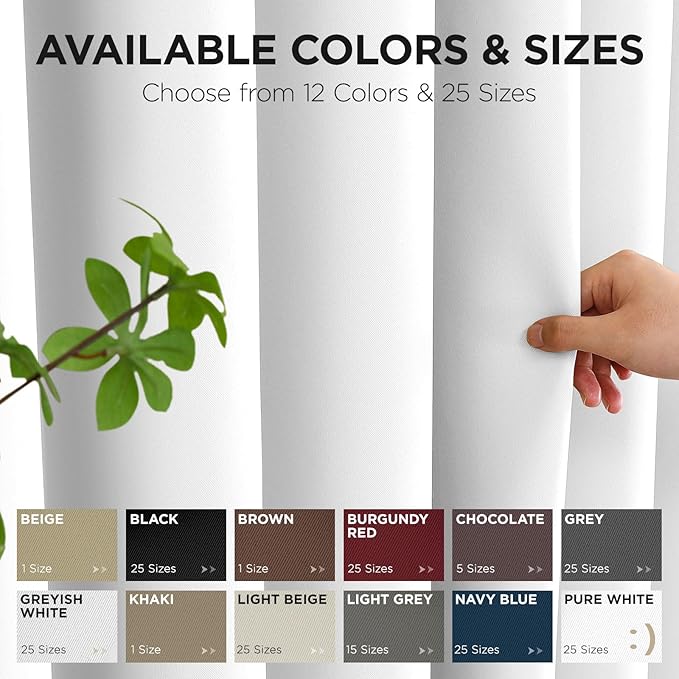 Joydeco Blackout Door Curtain for Doorway Privacy 80 Inches Long, Grommet Closet Curtain for Open Closet, Room Divider for Bedroom Living Room (Pure White, 32Wx80L, 1 Panel)