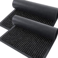 OLANLY Front Door Mat Indoor Outdoor Entrance, 2-Pack 71 x 47 Inch, Waterproof Heavy Duty Doormat, Fade Resistant, Low Profile, Easy Clean Patio Porch Welcome Floor Mats for Entry, Off-Black