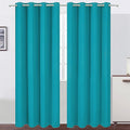 LEMOMO Teal Blackout Curtains/52 x 108 Inch/Set of 2 Panels Room Darkening Thermal Insulated Curtains for Bedroom