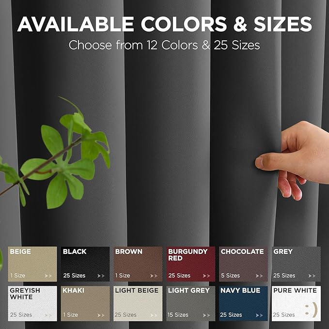 Joydeco Blackout Door Curtain for Doorway Privacy 78 Inches Long, Grommet Closet Curtain for Open Closet, Room Divider for Bedroom Living Room (Grey, 40Wx78L, 1 Panel)