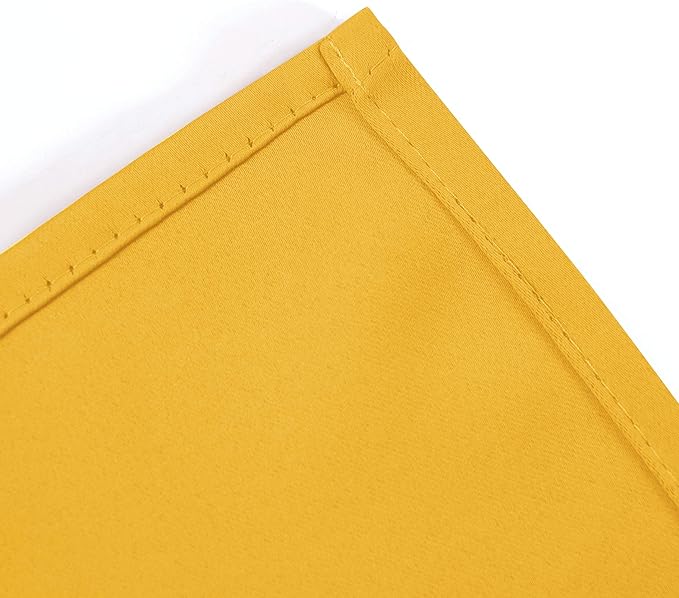 LEMOMO Yellow Thermal Blackout Curtains/52 x 84 Inch/Set of 2 Panels Room Darkening Curtains
