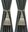Fenghuangwu 2 Pack Curtain Tie Backs Rope Tassels for Curtains Drape tiebacks Handmade Outdoor Home and Outdoor Decorative (Mix Blue, 2p)