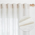 MYSKY HOME French Door Curtains for Closet Doorways, Window White Cotton Sheer Drapes Light Filtering Cute Curtain Panels Elegant Look for Classroom/Guestroom, Beige White, 50" x 72", 2 PCs