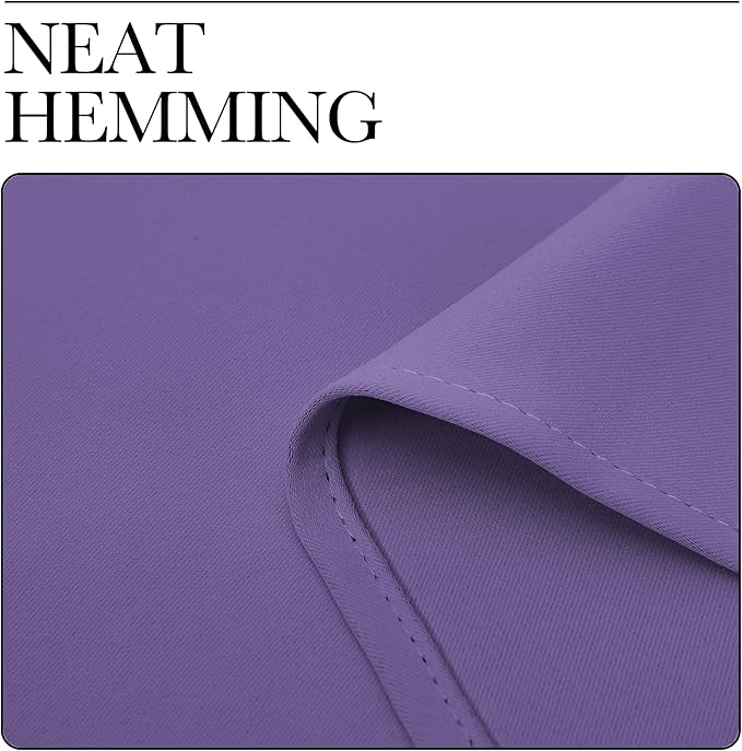 NICETOWN Bedroom Curtain Panels Blackout Draperies, Thermal Insulated Solid Grommet Blackout Curtains/Drapes (Lilac Purple, 1 Pair, 55 by 68-inch)