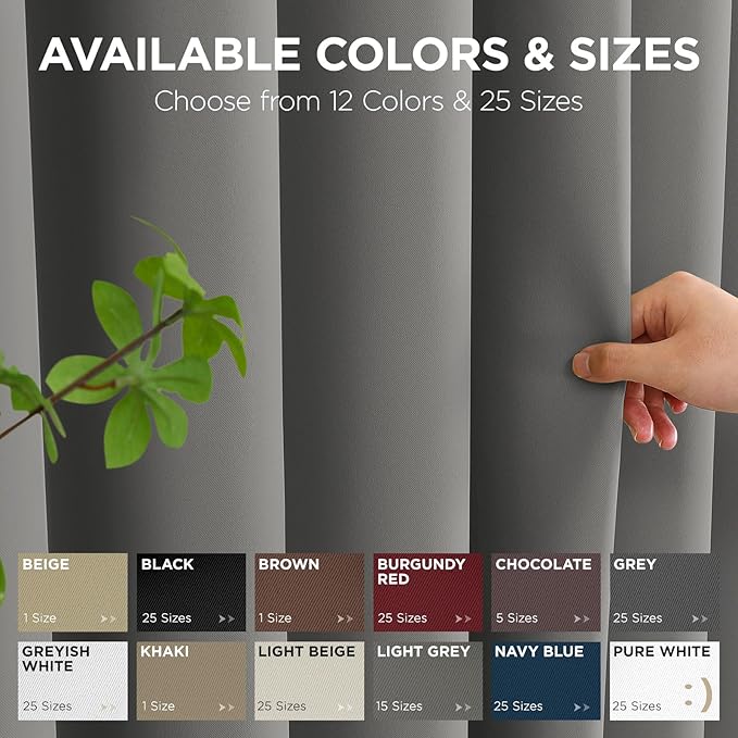 Joydeco Blackout Door Curtain for Doorway Privacy 78 Inches Long, Grommet Closet Curtain for Open Closet, Room Divider for Bedroom Living Room (Light Grey, 40Wx78L, 1 Panel)