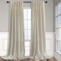 Pitalk Flax Linen Sheer Curtains 68 Inch Length 2 Panel Set for Living Room Back Tab Pocket Pleated Farmhouse Coastal Decor Cotton Textured Gauze Curtain for Dining Room Home Office French Door Beige