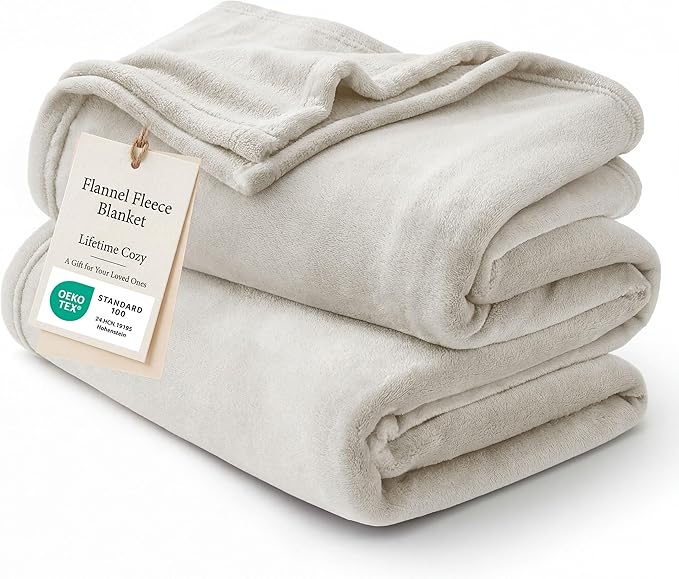 Bedsure GentleSoft Fleece Bed Blankets Full Size Linen - Soft Lightweight Plush Fuzzy Cozy Luxury Blanket Microfiber, 84x90 inches