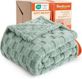 Bedsure GentleSoft Sage Green Throw Blanket for Couch - Checkered Fleece Blankets Gifts for Kids Girls, Cute Soft Cozy Spring Throw for Bedroom Home Decor Gifts, 50x60 Inches
