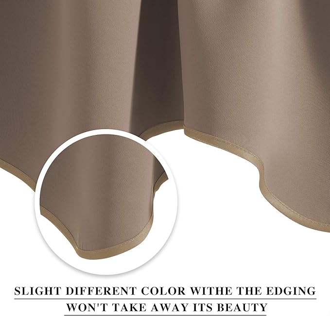 NICETOWN Blackout Valances Short Curtains - W52 inches by 18 inches Half Window Topper Valance Tier Panel Drapes with Rod Pocket for Basement/Kitchen/Bedroom (Tan=Cappuccino, 2 Panels Per Package)