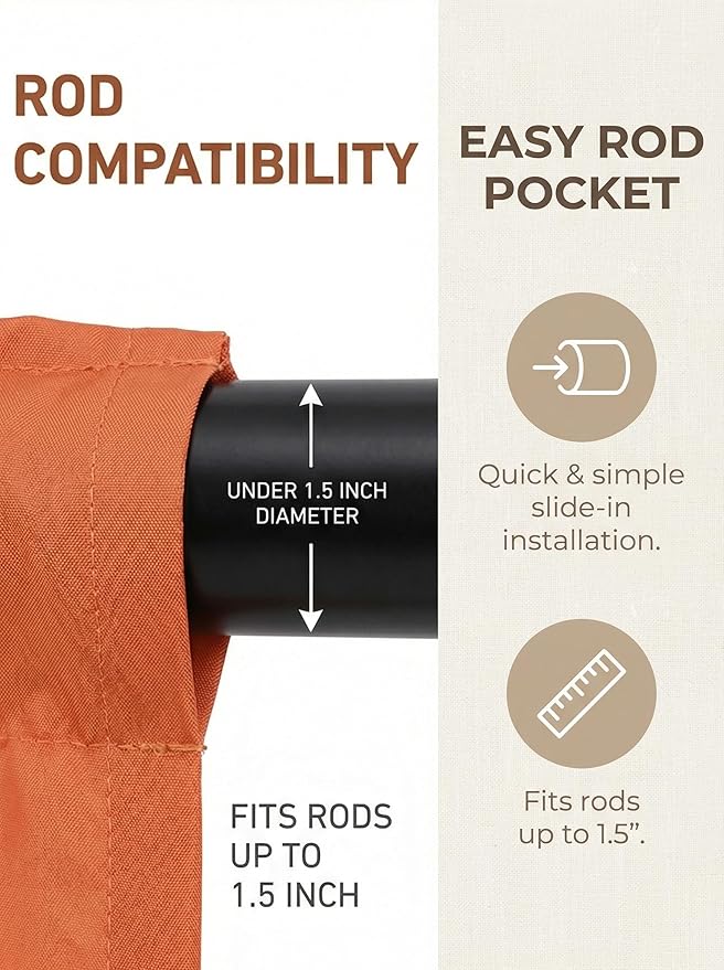 Molaxhome Swag Curtain 51 inch Length Rod Pocket Scalloped Curtain Valance Sheer Lace Panels with Hanging Crystal Beads for Kitchen Bedroom Window Treatments Drape Decor 1pc (Cloth Orange, 51Wx23L)