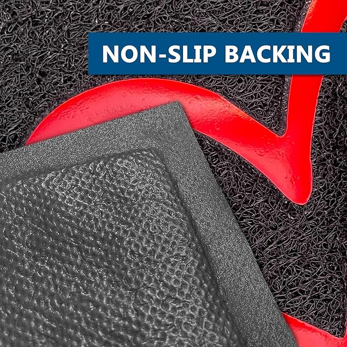 EARTHALL Door Mat Outside Inside Home Doormat, 36"x24",Durable Floor Mat Non Slip Mat Ultra Absorb Mud Easy Clean Front Doormat for Garage, Entryway, Patio, High Traffic Areas, Black