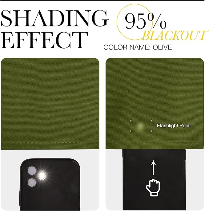 NICETOWN Window Curtain Panels, Christmas Window Decoration Thermal Insulated Solid Grommet Blackout Draperies/Drapes (One Pair, 34 by 84-inch, Olive Green)