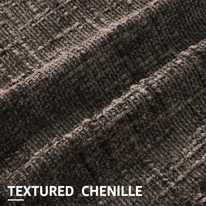 decorUhome Dark Brown Chenille Throw Pillow Covers 20x20 Set of 2 Textured Soft Cozy Slubby Couch Pillow Covers Modern Farmhouse Boho Decorative Pillow Cases for Bed Sofa Living Room