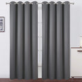 LEMOMO Grey Blackout Curtains/52 x 108 Inch/Set of 2 Panels Thermal Insulated Room Darkening Curtains for Bedroom