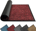 Mibao Front Door Mat, Dirt Trapper Welcome Mat for Outdoor Indoor, Non-Slip Waterproof Doormat, Durable Machine Washable Low Profile Entry Rug for Back Door Outside Patio Porch, 72" x 24", Red