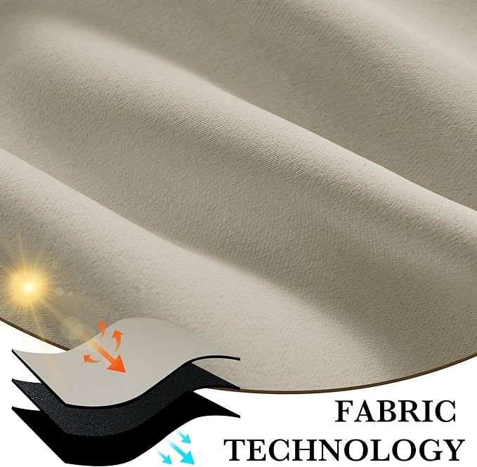 RYB HOME 100% Blackout Short Curtains for Small Window, Thermal Insulated Total Room Darkening Noise Reducing Curtains for Basement Bathroom RV Cars, 29 inches Wide by 30 inches Long, Natural