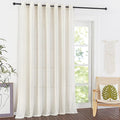 NICETOWN Patio 100 Inch Curtains for Sliding Door Linen Textured, Grommet Semi Sheer Linen Blend Window Treatment Privacy Assured with Light Penetration for Room Divider/Bedroom, W100 x L108, 1 Panel