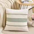 Fancy Homi Set of 1 Sage Green Boho Decorative Throw Pillow Covers 22x22 Inch for Living Room Bedroom Couch Bed Indoors, Rustic Retro Cushion Case 55x55 cm, Bohemian Room Home Decor