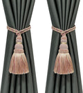 Fenghuangwu 2 Pack Curtain Tie Backs Rope Tassels for Curtains Drape tiebacks Handmade Outdoor Home and Outdoor Decorative (Mix Pink, 2p)